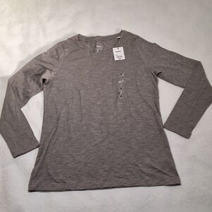 New Sonoma good for life Gray cotton long sleeve tshirt size M